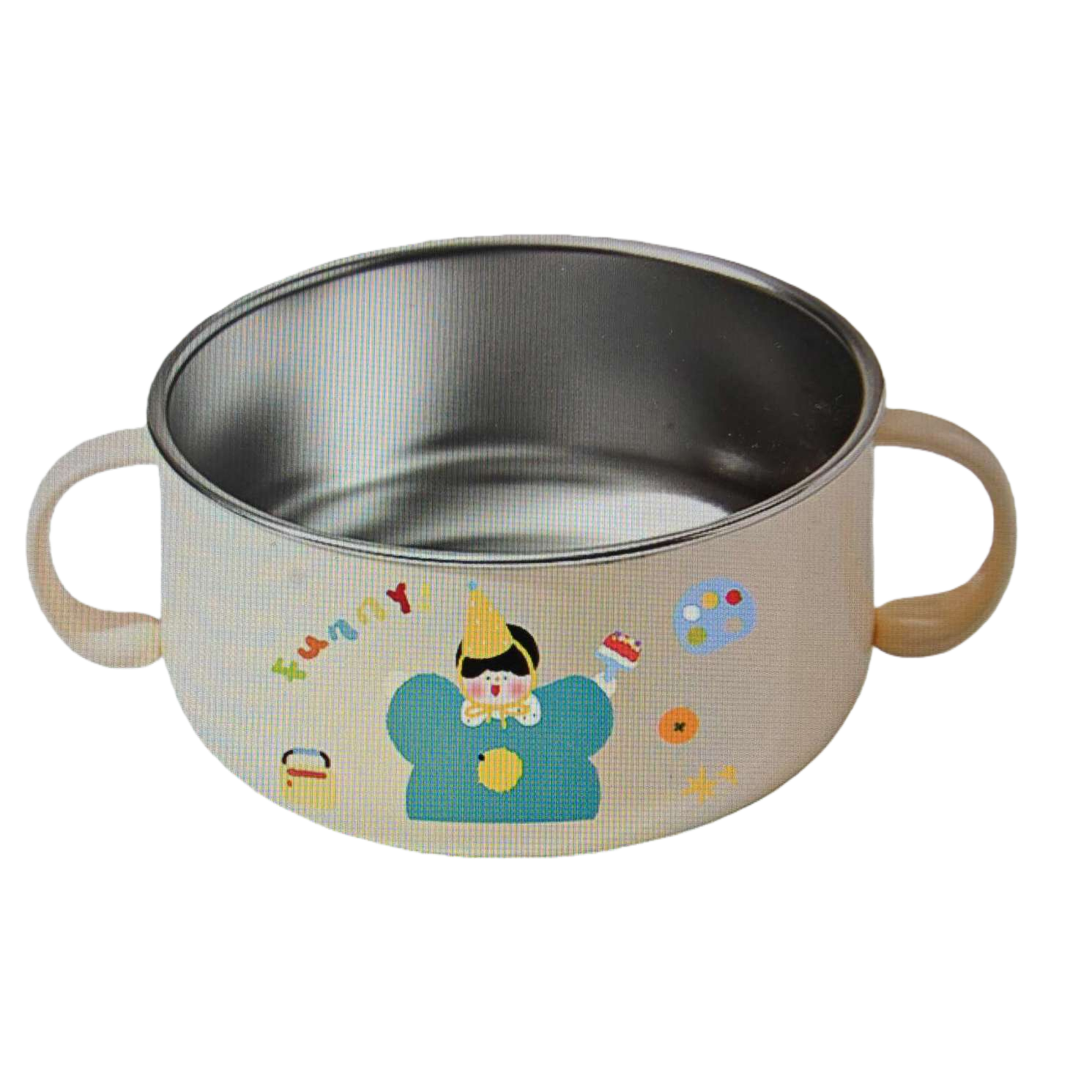 Cartoon-patterned stainless steel children's dinner bowls are shockproof, durable, portable for outdoor use and have a cute design Item Picture