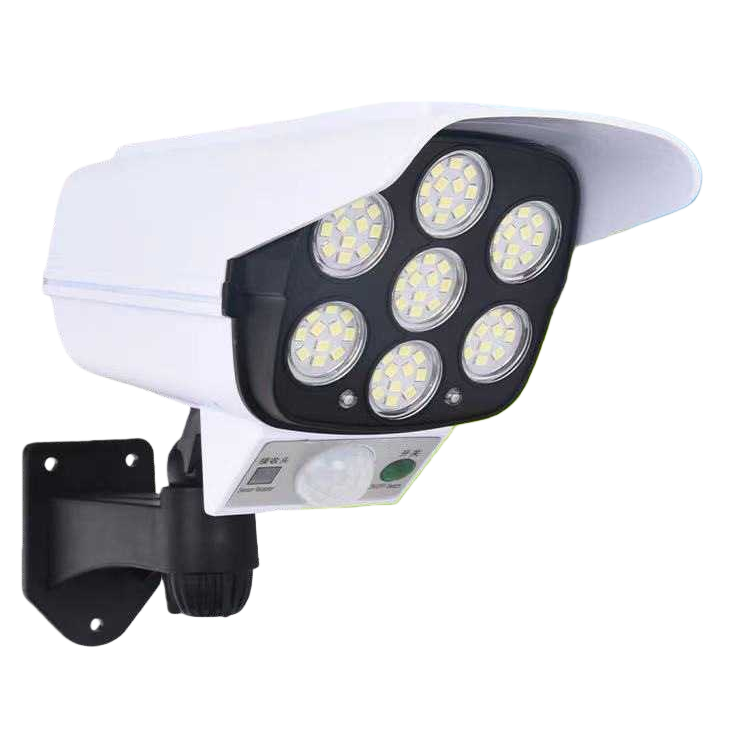 Solar-powered simulation monitoring intelligent light-controlled wall lamp, outdoor waterproof and dustproof night vision Item Picture