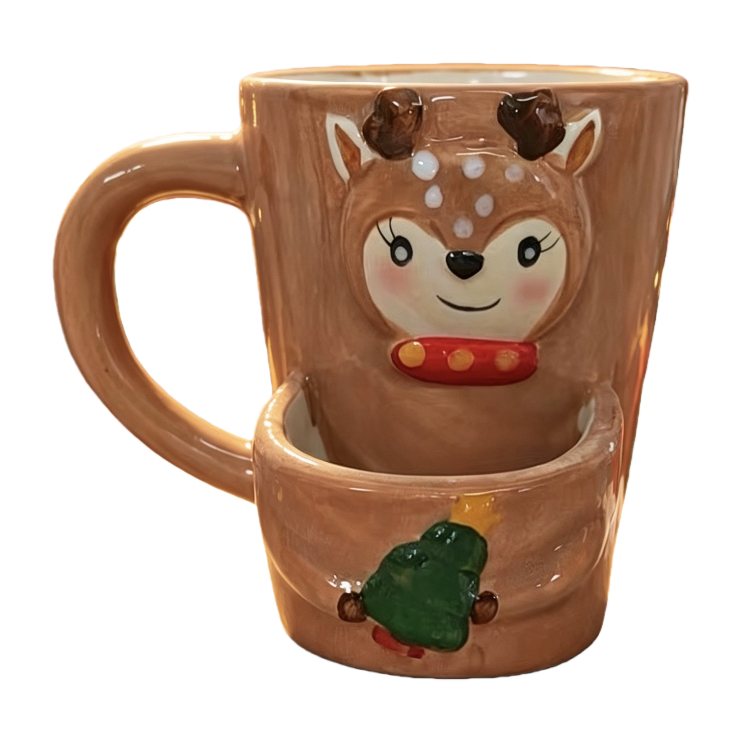Christmas-themed ceramic deer head mugs, warm gifts for home coffee cups, mugs, ceramic cups, mugs, ceramic cups Item Picture