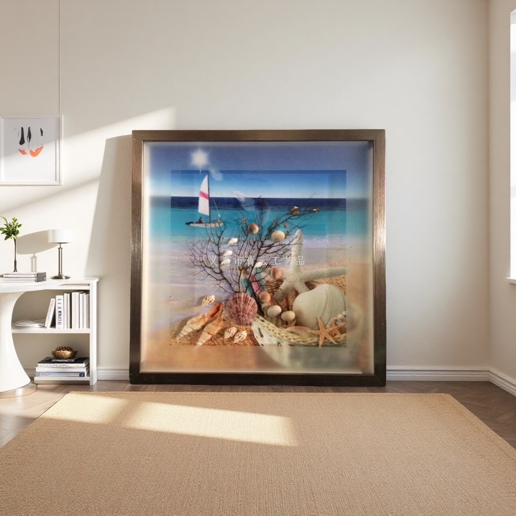 Ocean-themed decorative paintings, Marine landscapes, living room and bedroom wall paintings, interior decorative paintings, simple art paintings Application Scenario