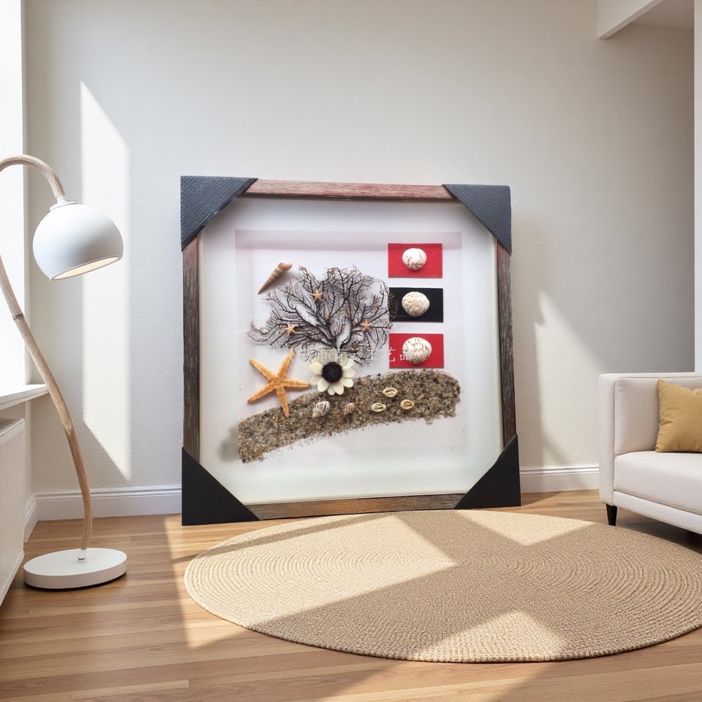 Ocean-themed decorative paintings, modern and simple living room and bedroom wall paintings, decorative art paintings, interior decoration materials Specification image