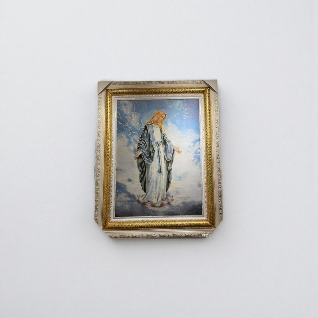 圣母玛利亚宗教画作装饰画艺术收藏品细节图