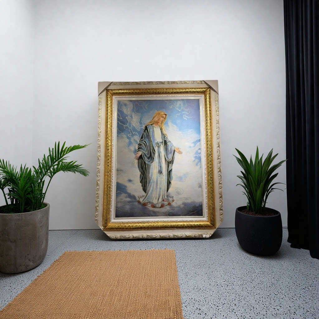 圣母玛利亚宗教画作装饰画艺术收藏品产品图