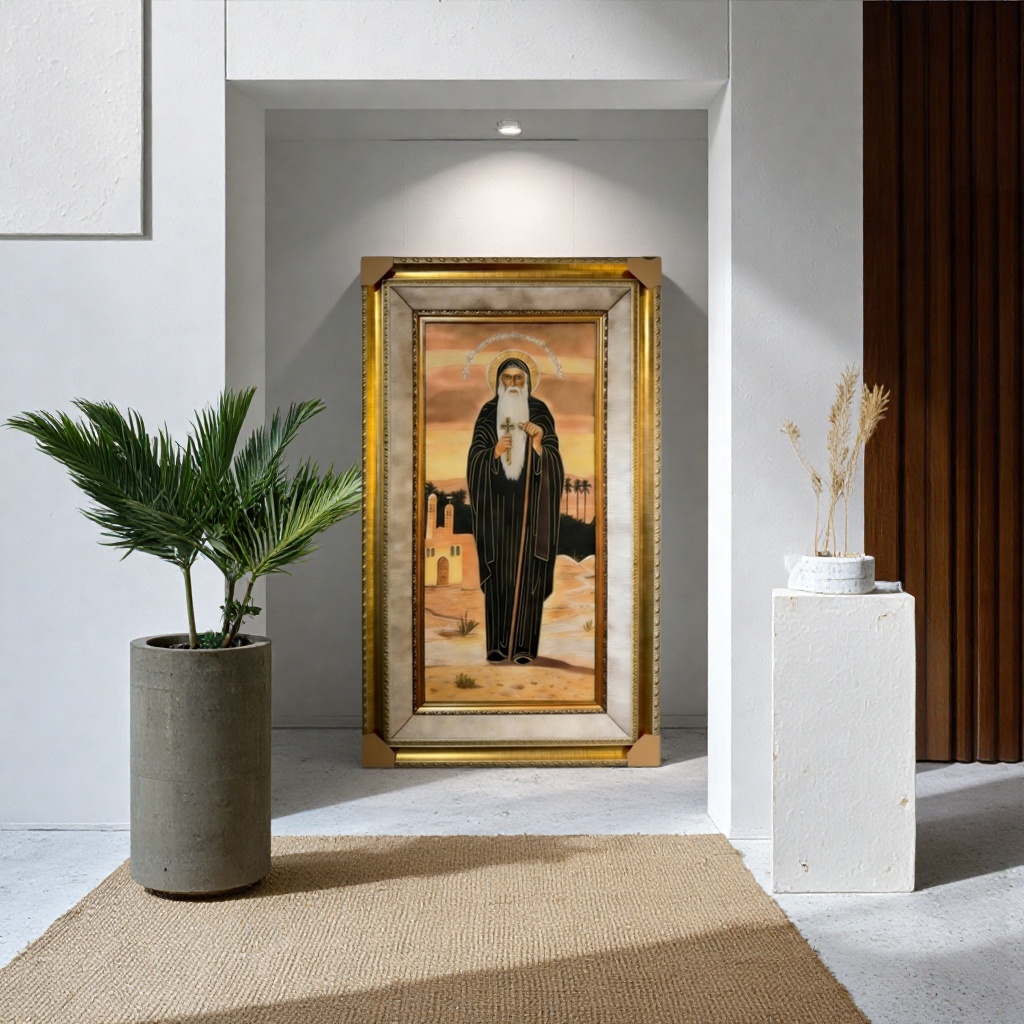 宗教画圣人画像高清印刷装饰画客厅书房挂画产品图