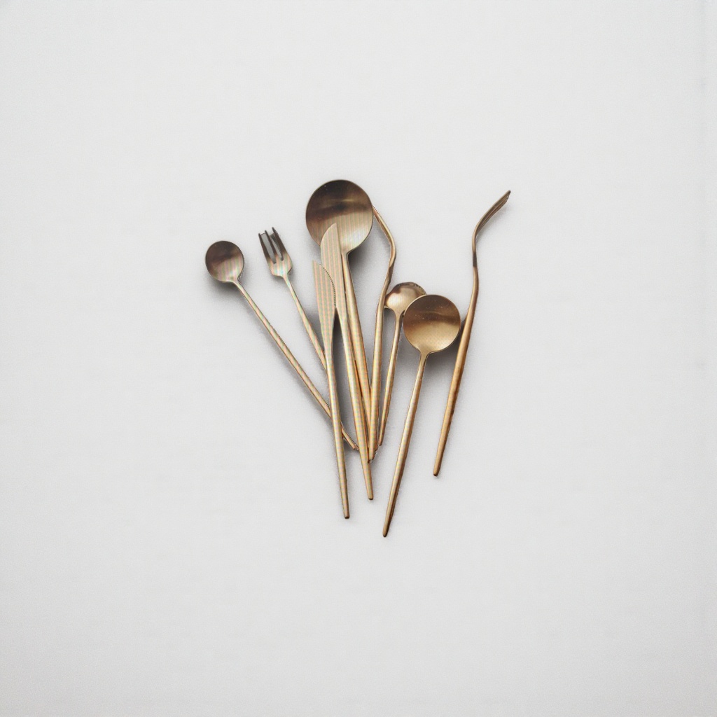 Set de cubiertos de oro cuchara tenedor cortador hogar utensilios de cocina combo caja de regalo Application Scenario
