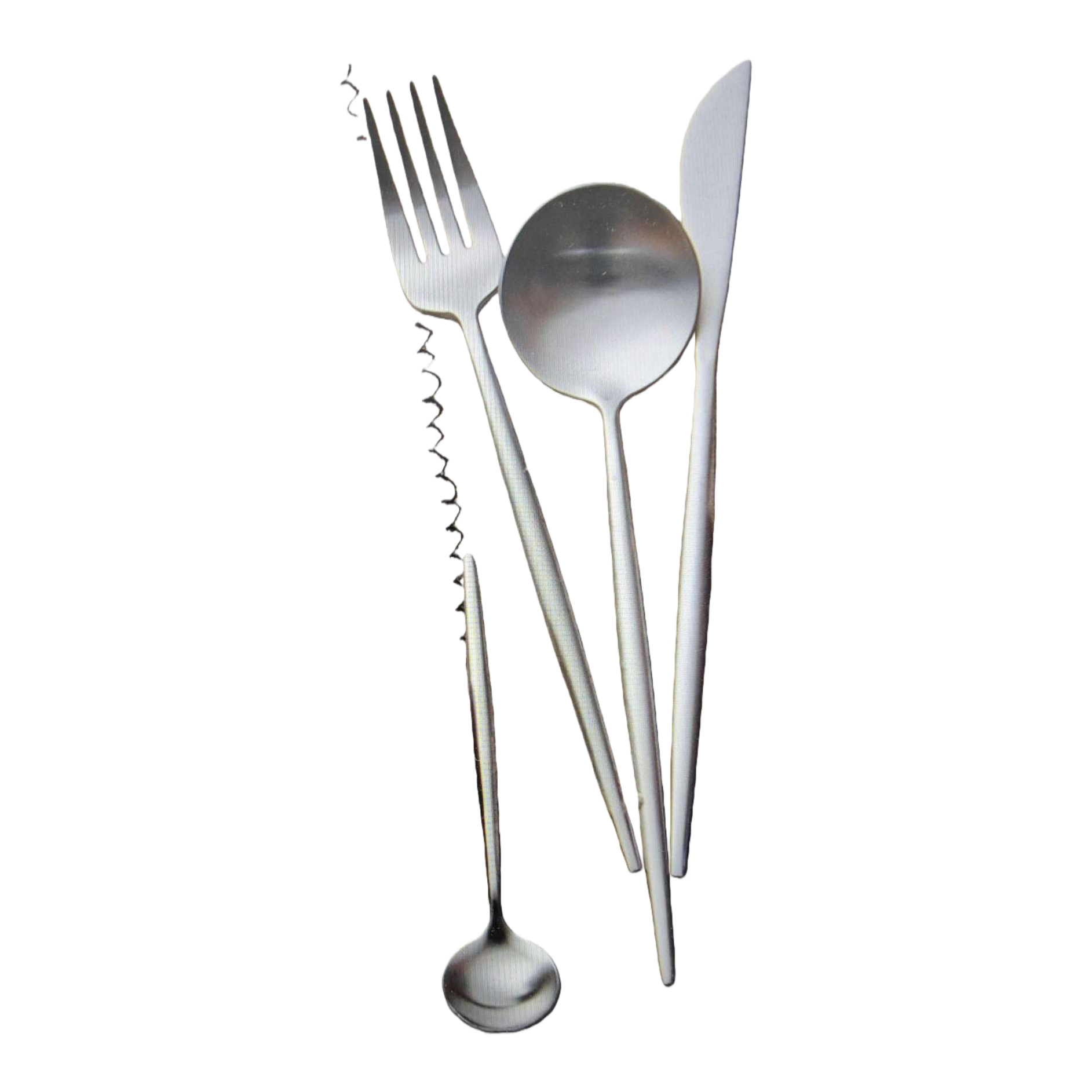 Three-piece stainless steel tableware set for home use, including knife, fork and spoon combination Item Picture