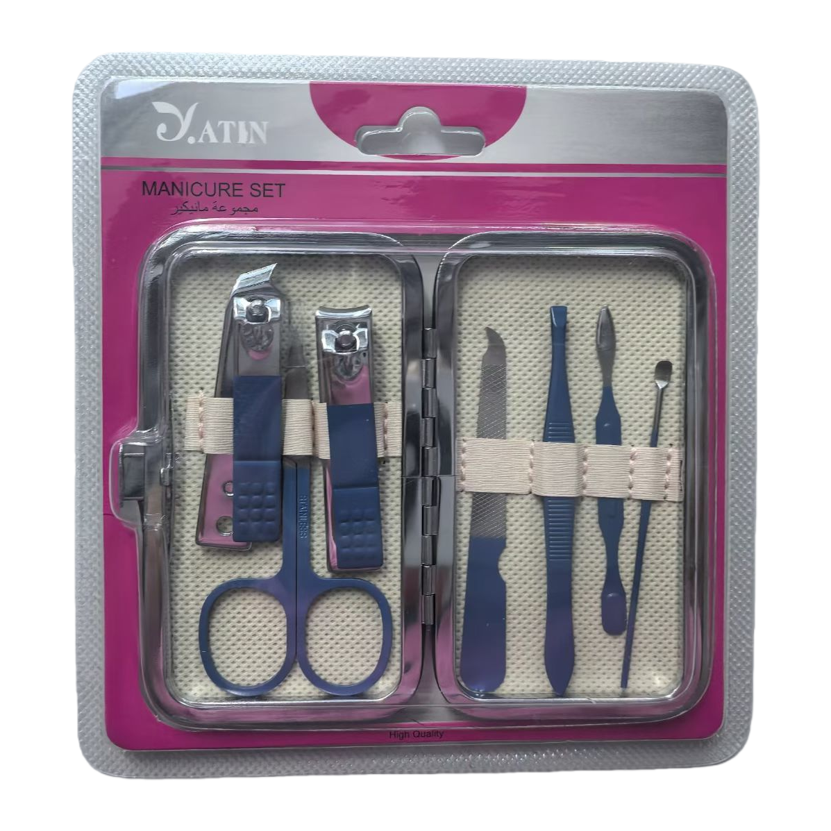 A complete set of nail art tools, including professional nail clippers, trimming knives, polishing strips and cleaning brushes Item Picture