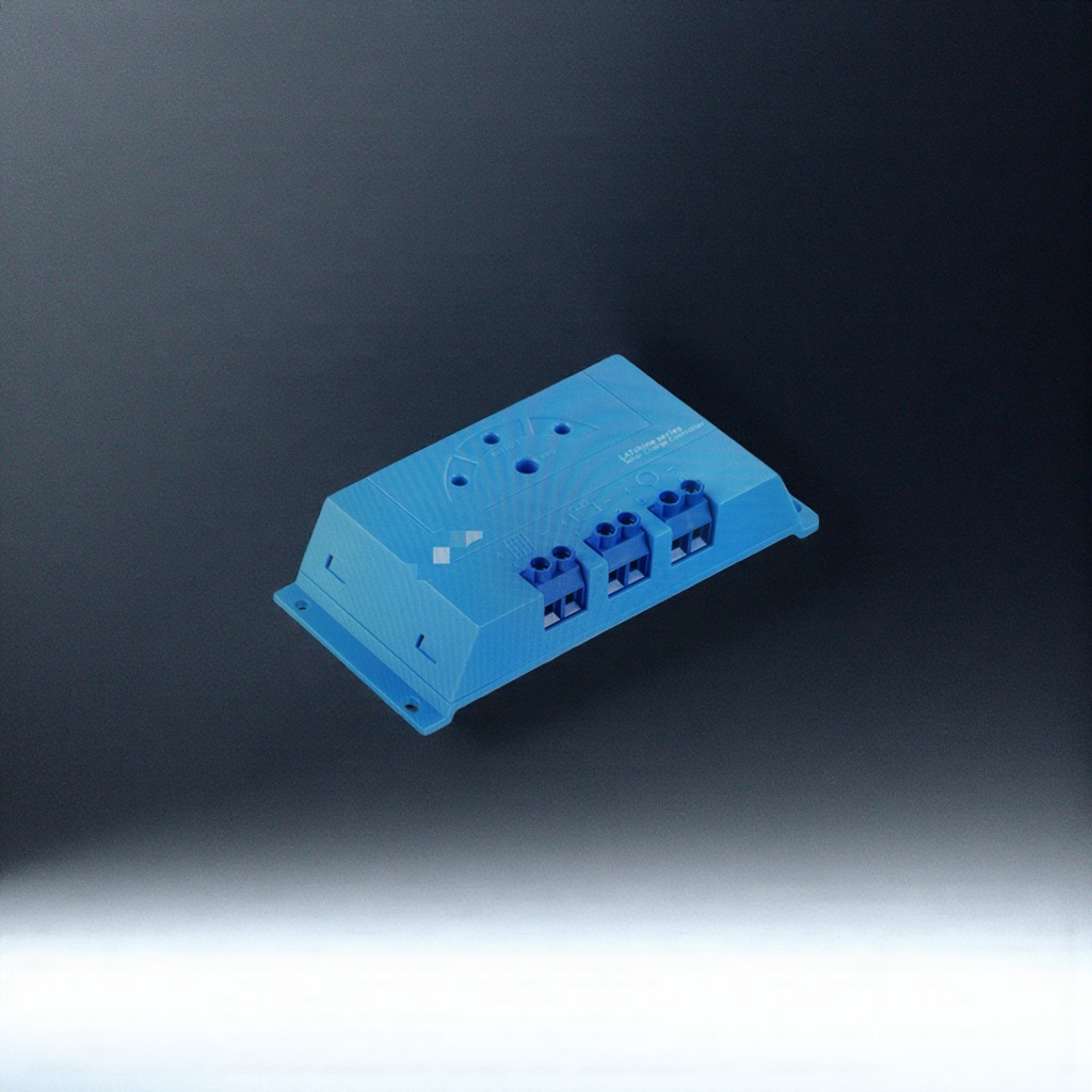 The blue plastic junction box body is a waterproof and dustproof industrial-grade electrical accessory