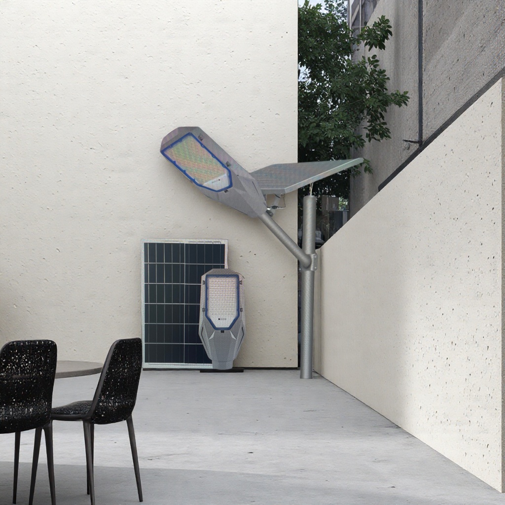 Solar street lamp, outdoor courtyard waterproof LED column lighting, 10W
