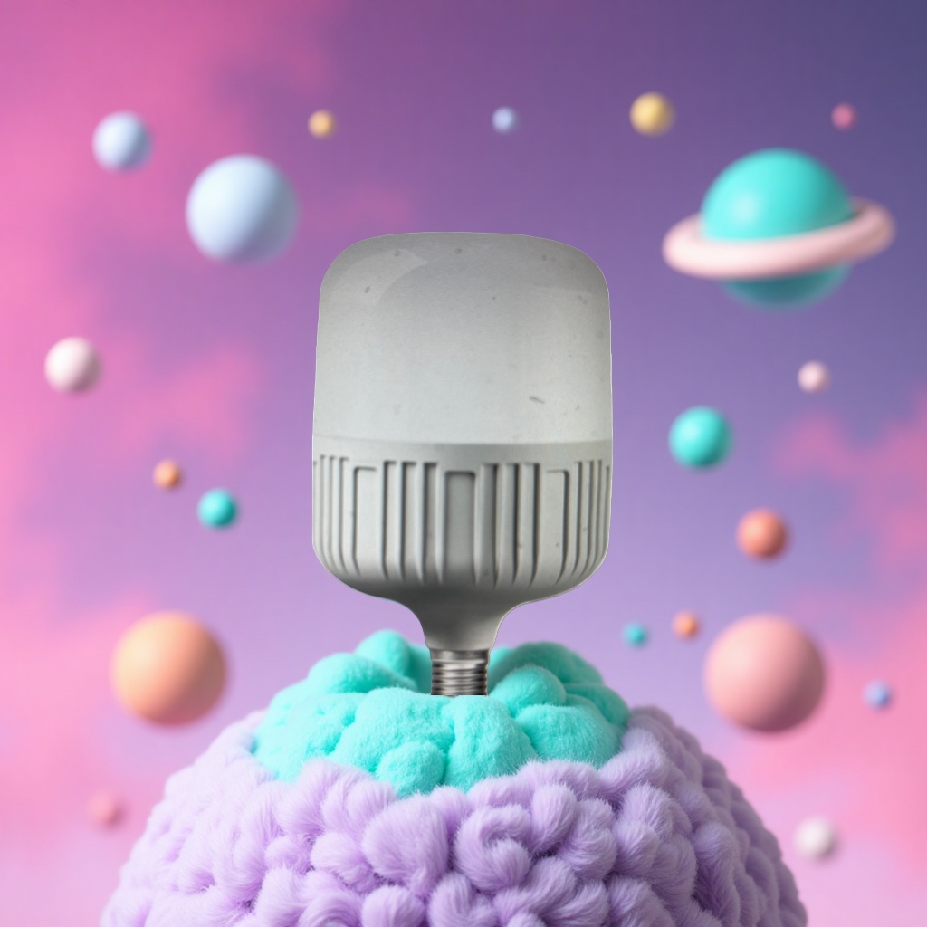 The main body of the LED bulb is E27 screw socket, 5W 3000K warm white light adjustable, universal type details Picture