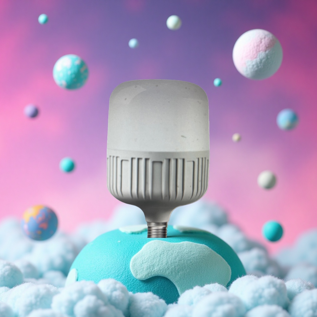 The main body of the LED bulb is E27 screw socket, 5W 3000K warm white light adjustable, universal type