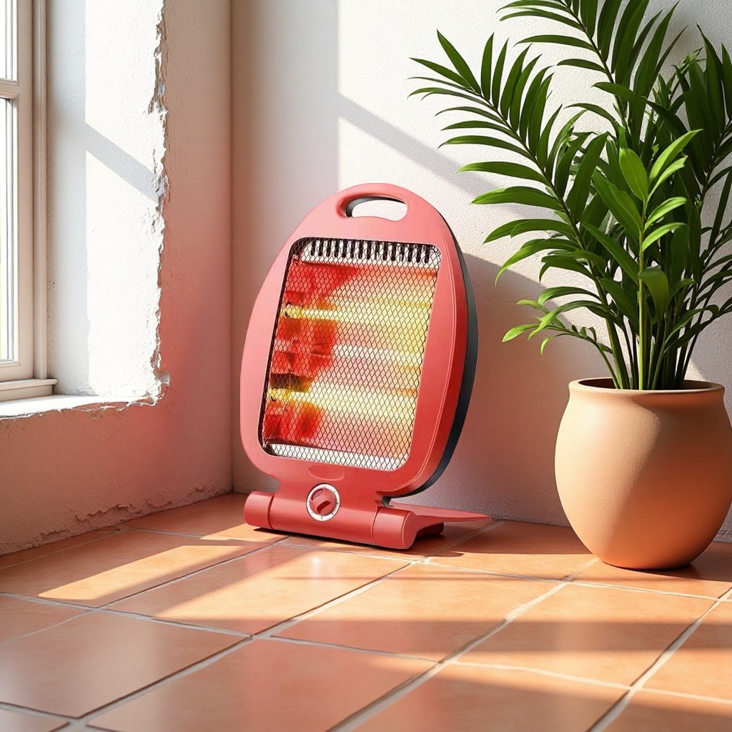 红色电暖器 家用节能速热电暖器 1500W 卧室浴室适用