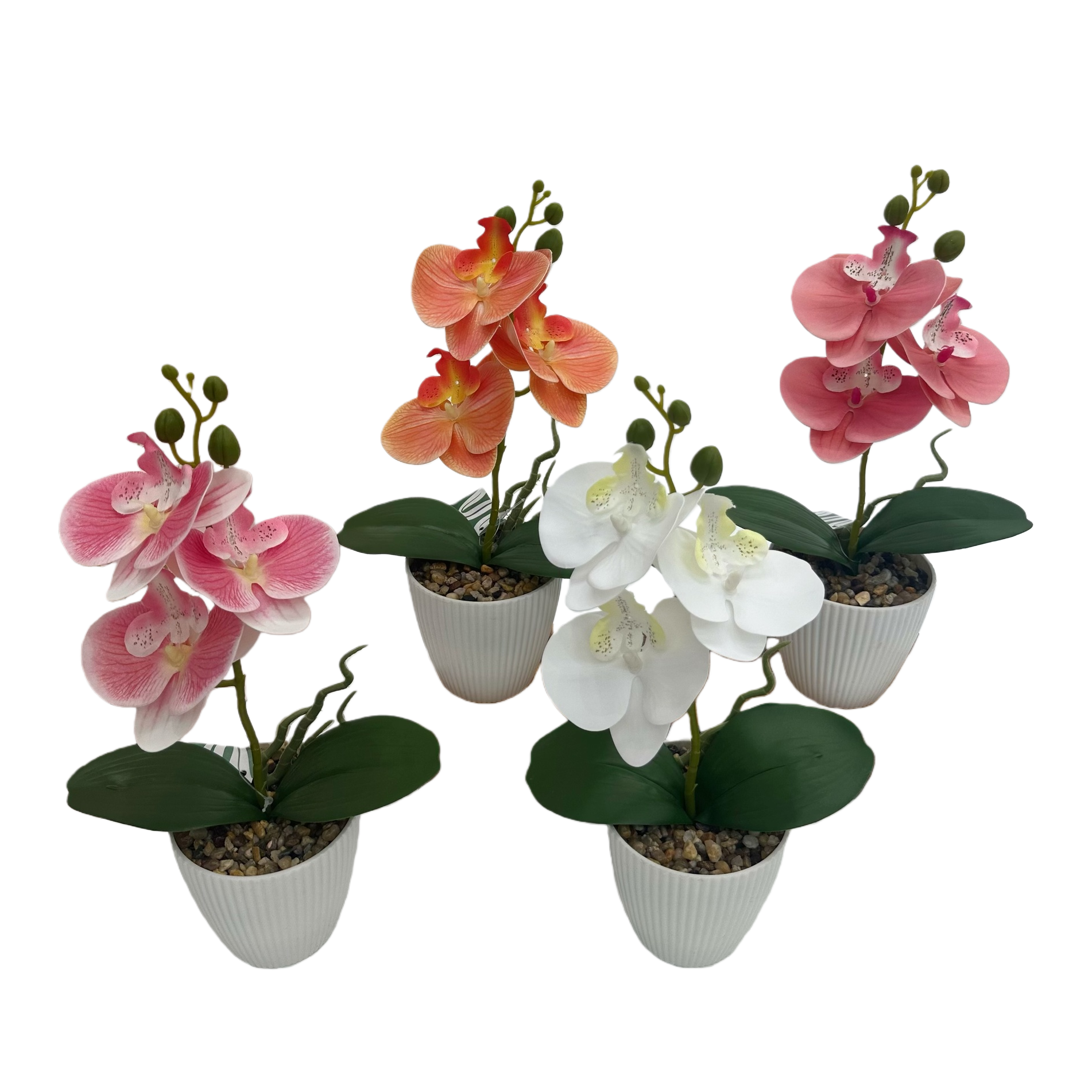 Artificial orchid potted plants for indoor decoration, artificial flowers and green plant ornaments, beautification of living rooms, bedrooms and balconies Item Picture