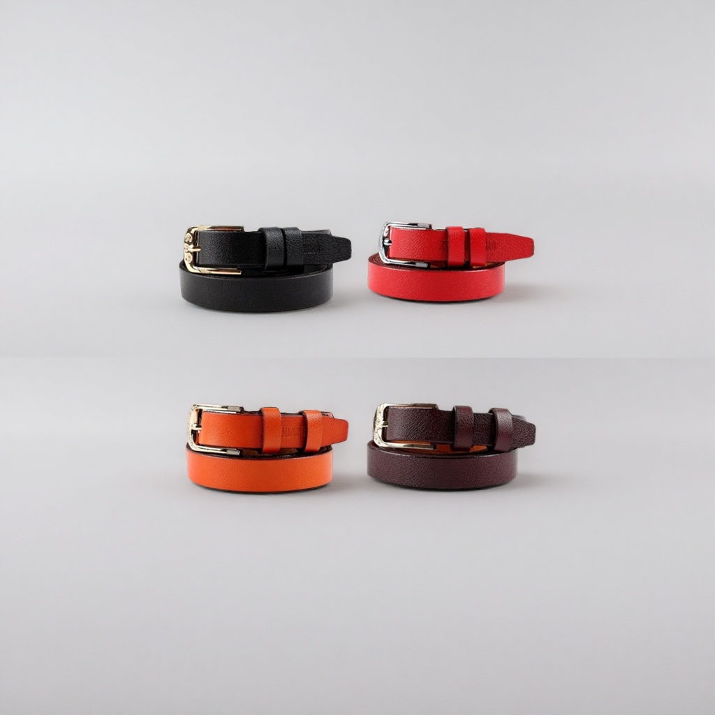 Leather men's self-locking belt, 3.5cm wide, available in black and brown Specification image