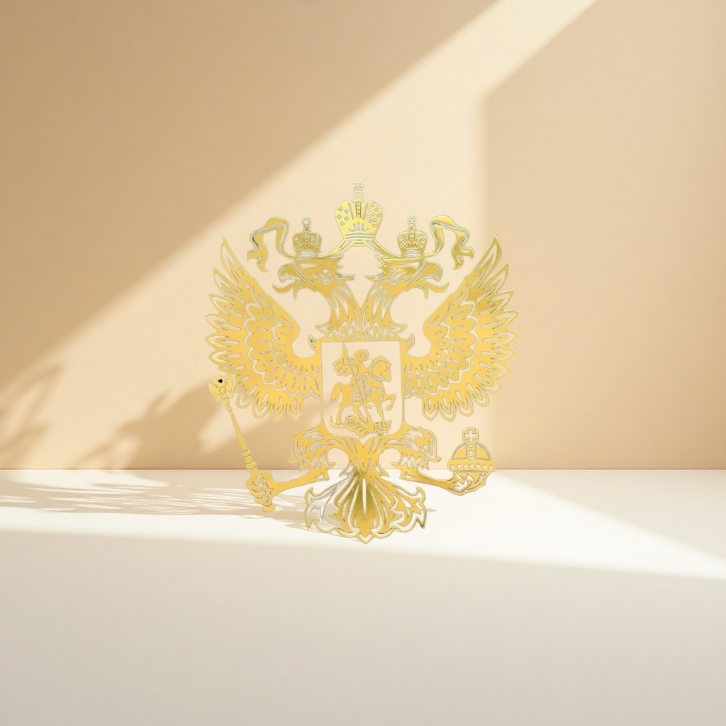 金色双头鹰徽章复古金属胸针装饰品车贴 Specification image