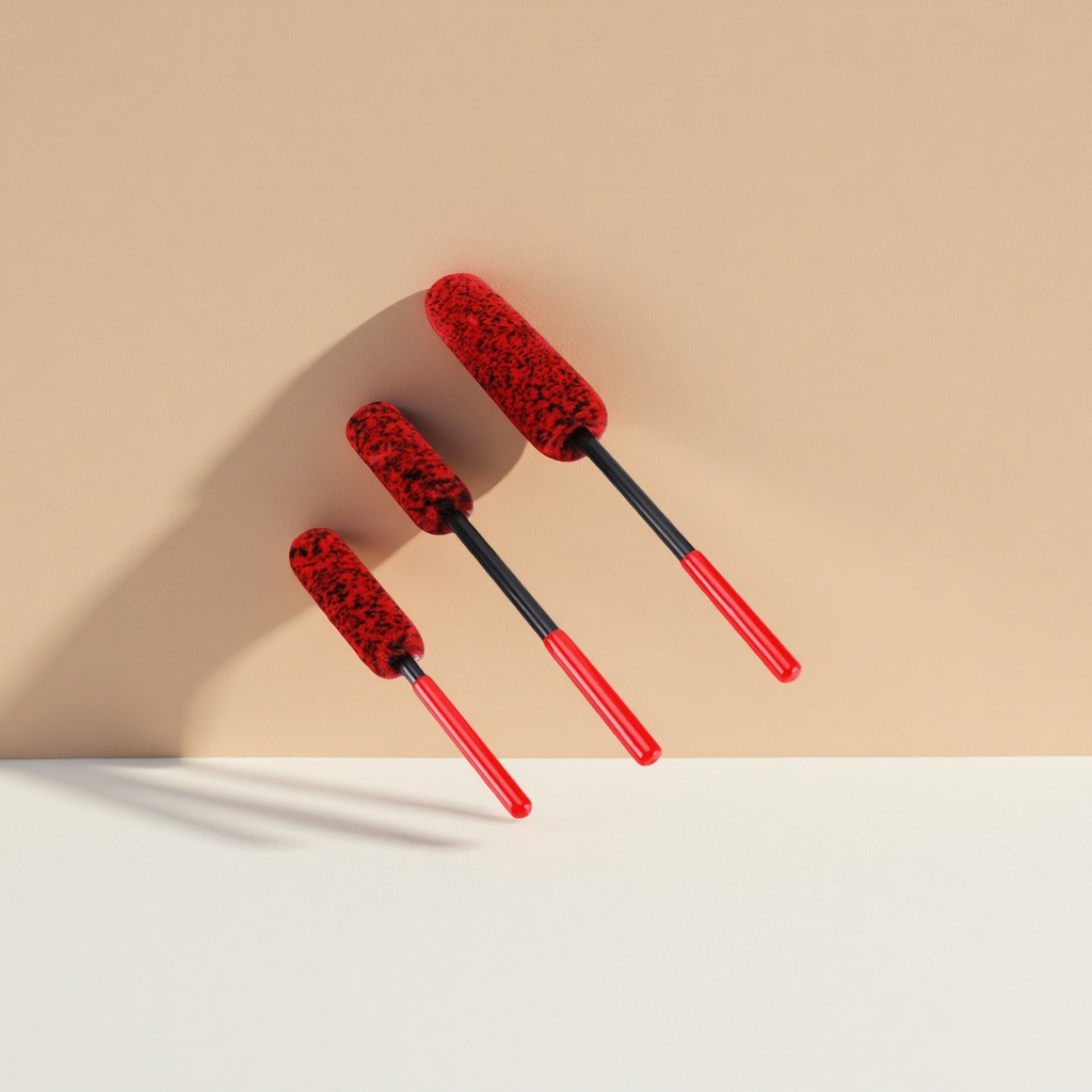 Red brush head cleaning brush, electric toothbrush accessory, replacement brush head universal type