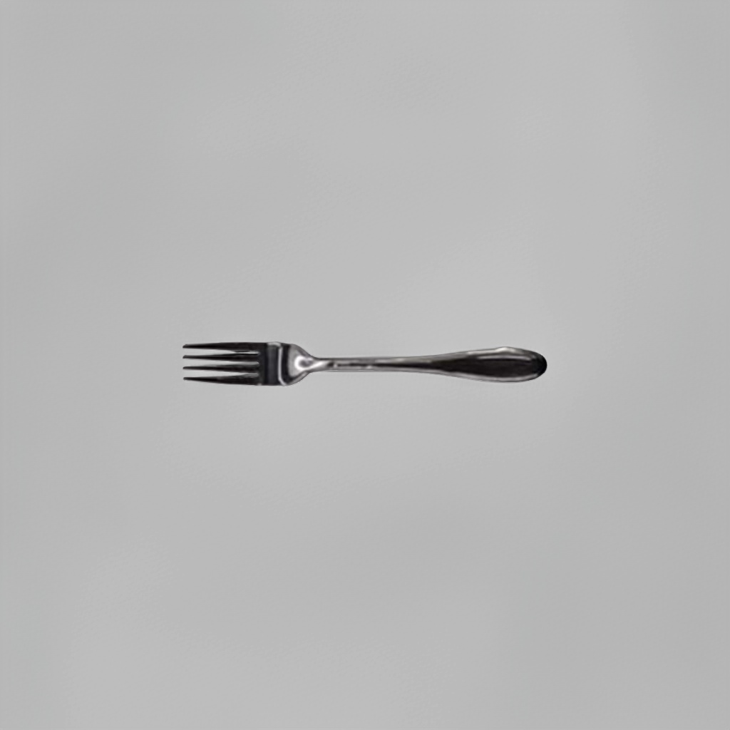Stainless steel table fork with a metallic texture and anti-slip handle, a home-use Western table fork Specification image