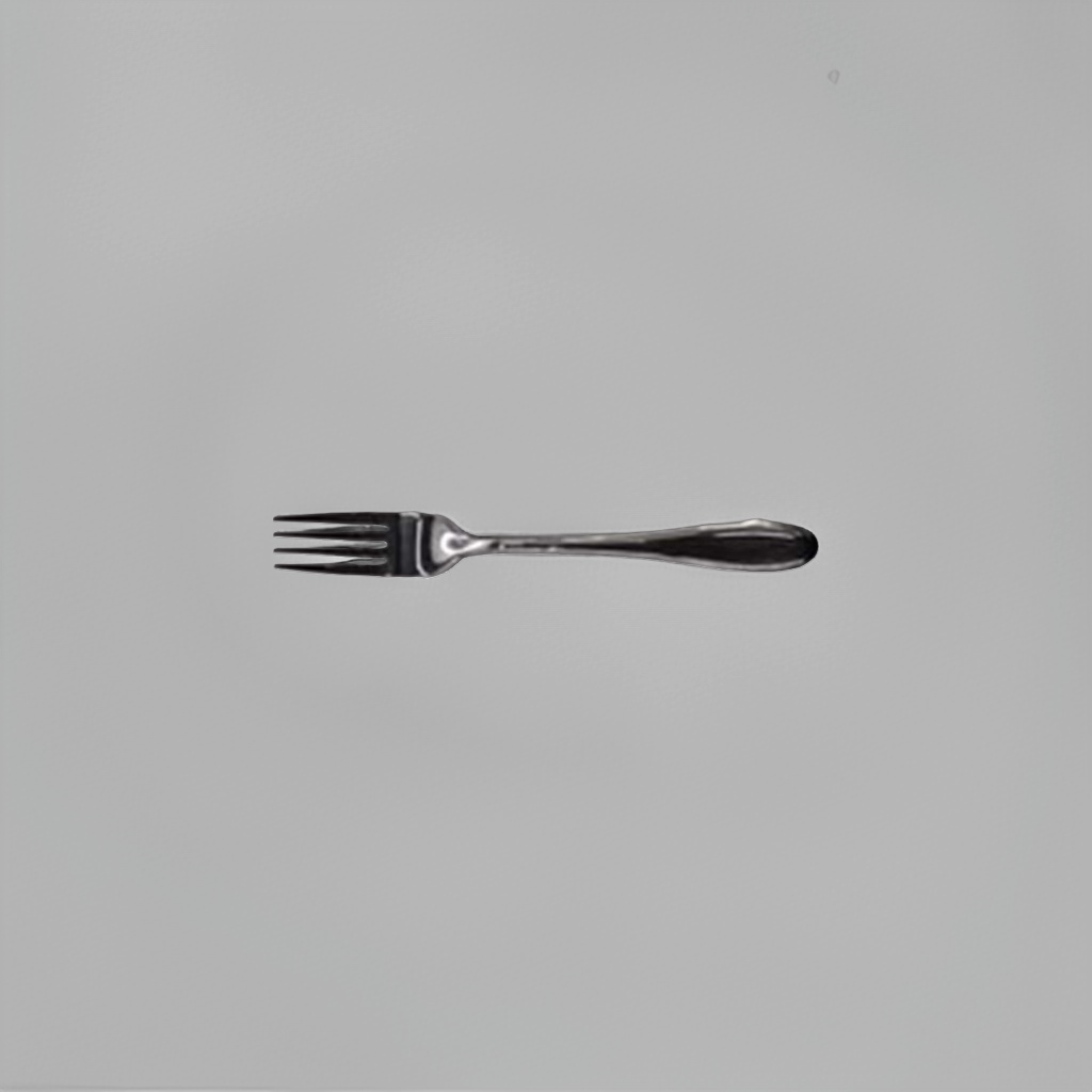 Stainless steel table fork with a metallic texture and anti-slip handle, a home-use Western table fork Application Scenario