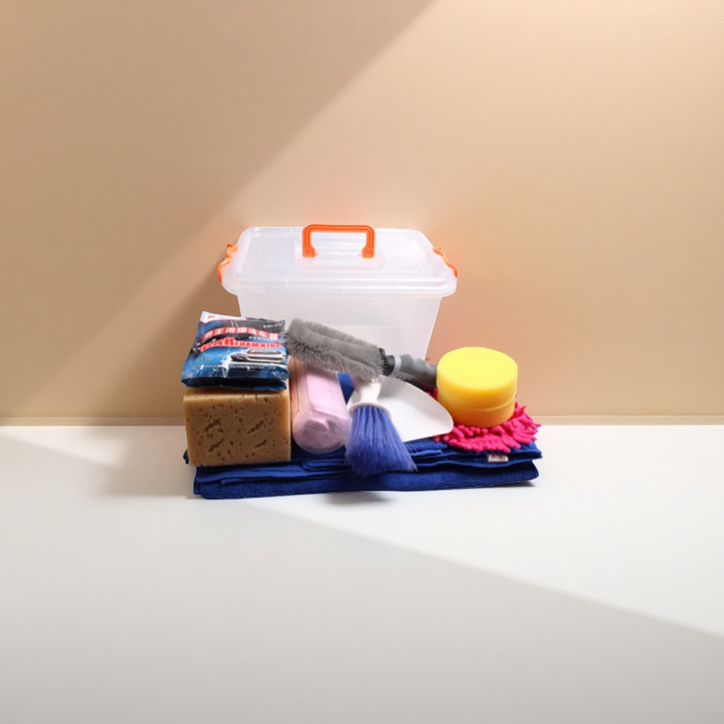 The multi-functional household cleaning tool set includes scrapers, mops, brushes and dust dusters details Picture