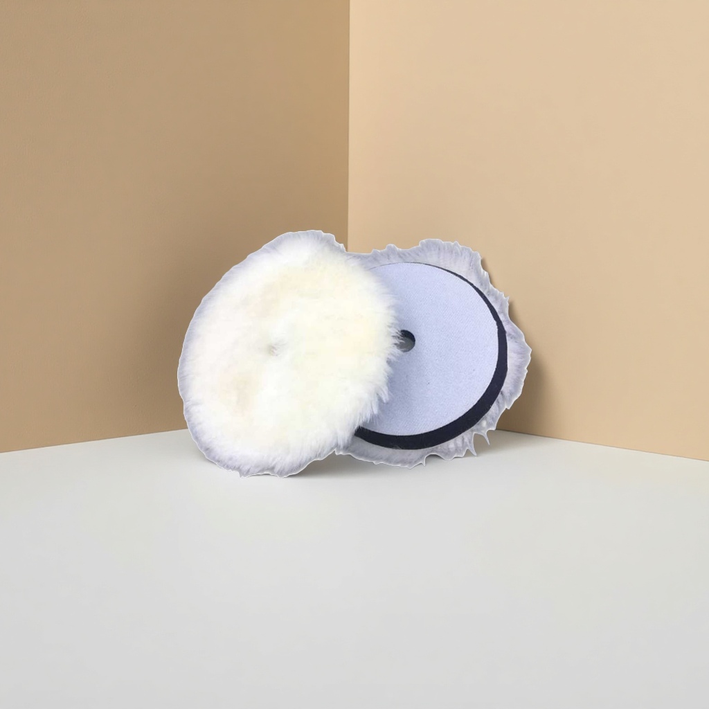 The main body of the white wool polishing pad is a professional automotive paint surface polishing accessory Specification image