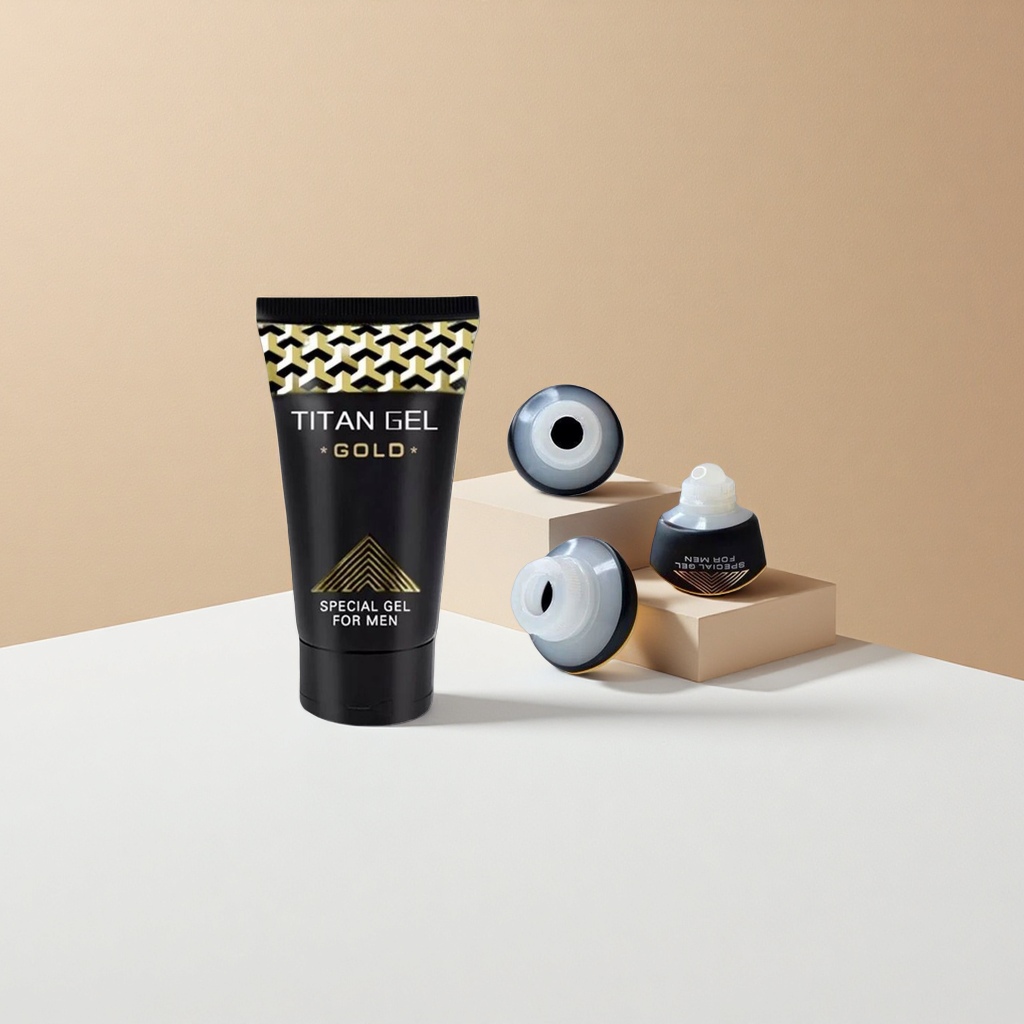 Titan Gel Gold 黑色管状包装 延时助勃凝胶