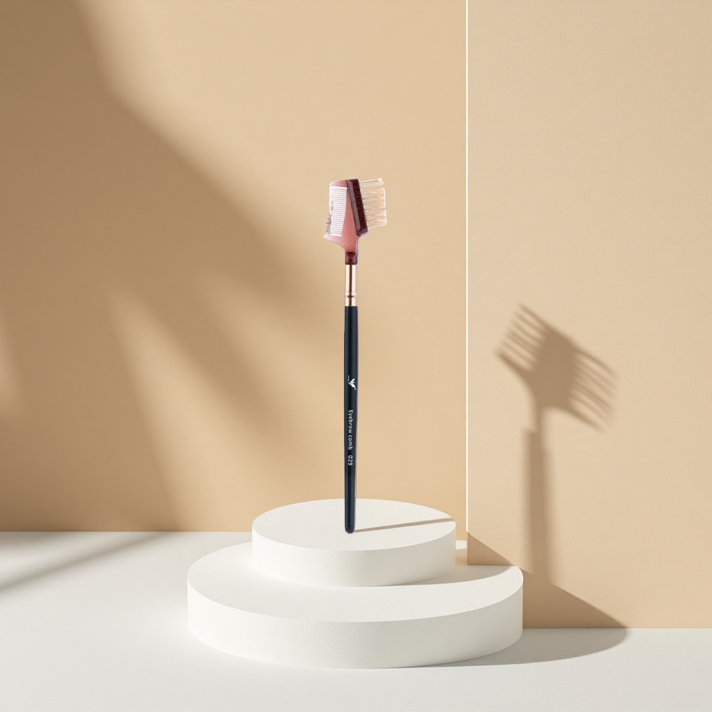 A double-sided brush head design eyebrow comb is a tool for shaping and combing the eyebrow area details Picture