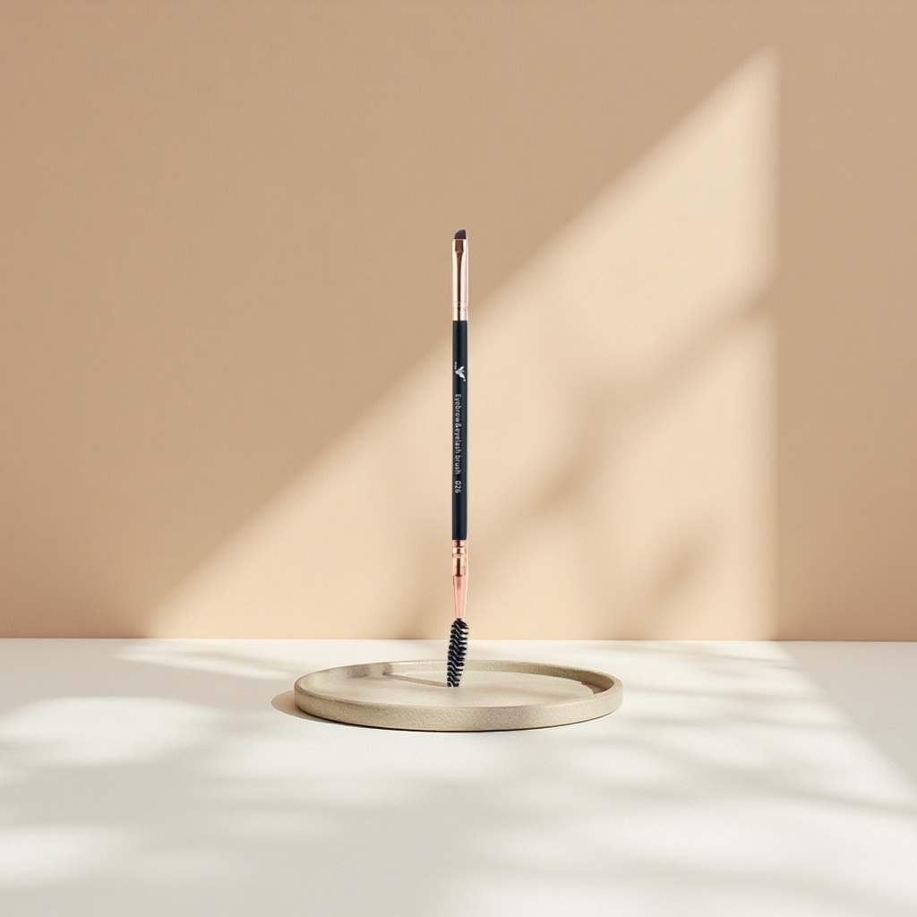Eyebrow brush and eyelash dual-purpose brush 026 model makeup brush is compact and portable, a must-have for eye makeup