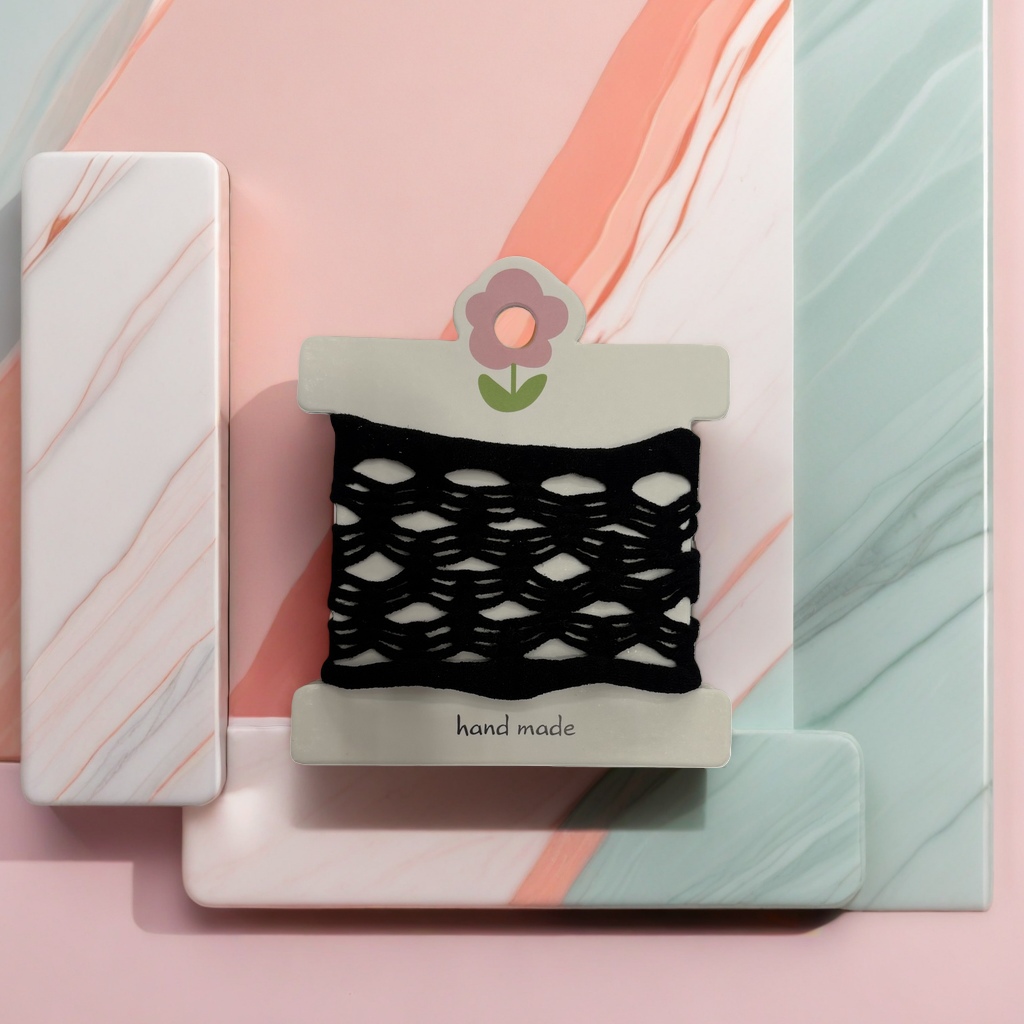 Hand-woven checkered hair bands are fashionable and retro hair accessories for women thumbnail