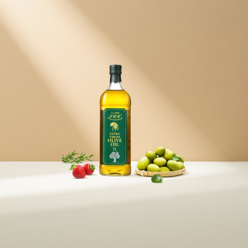 Olive oil bottle, extra virgin olive oil 500ml, Mediterranean-style healthy cooking Application Scenario