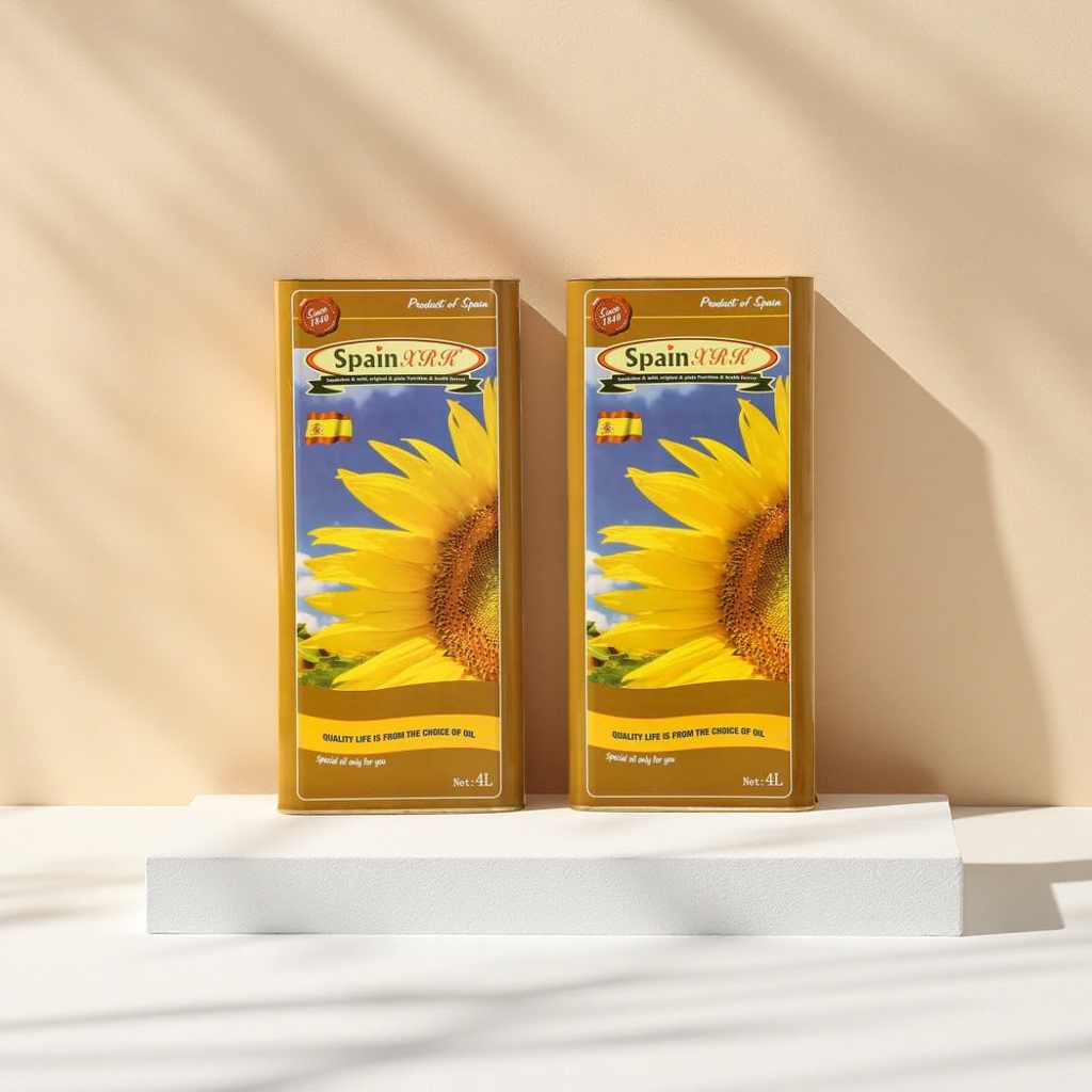 Spanish imported sunflower oil 500ml, pure physical pressing non-GMO edible oil details Picture