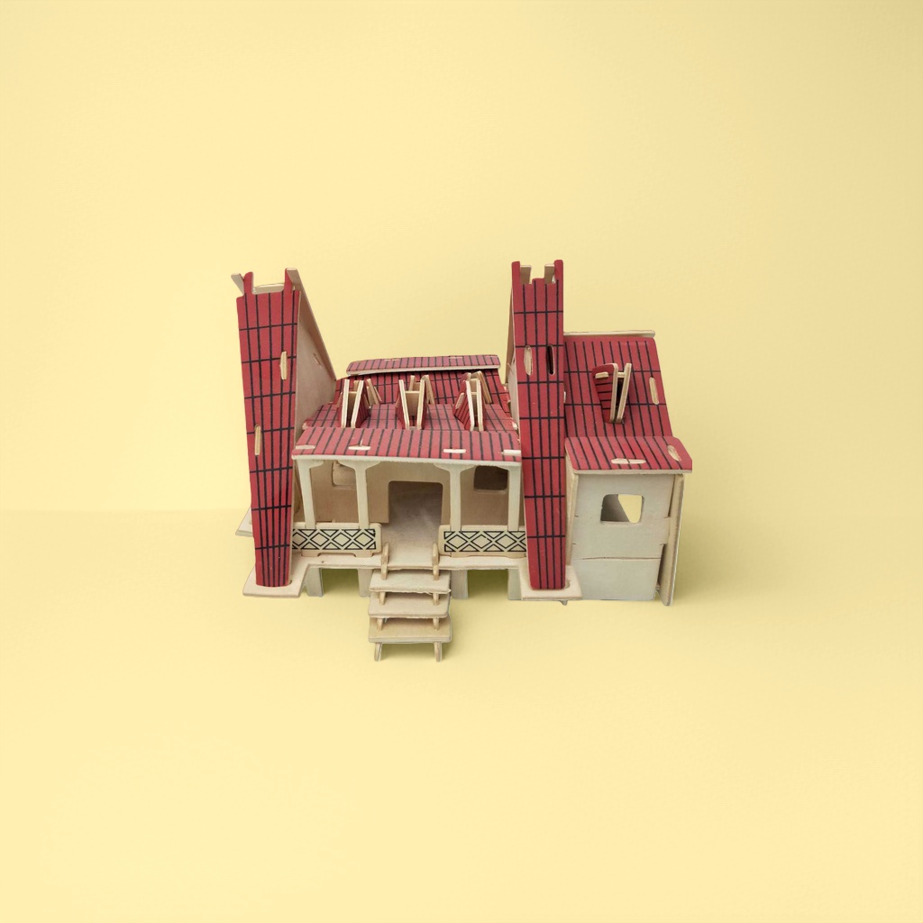 木制建筑模型DIY拼装玩具创意家居装饰摆件