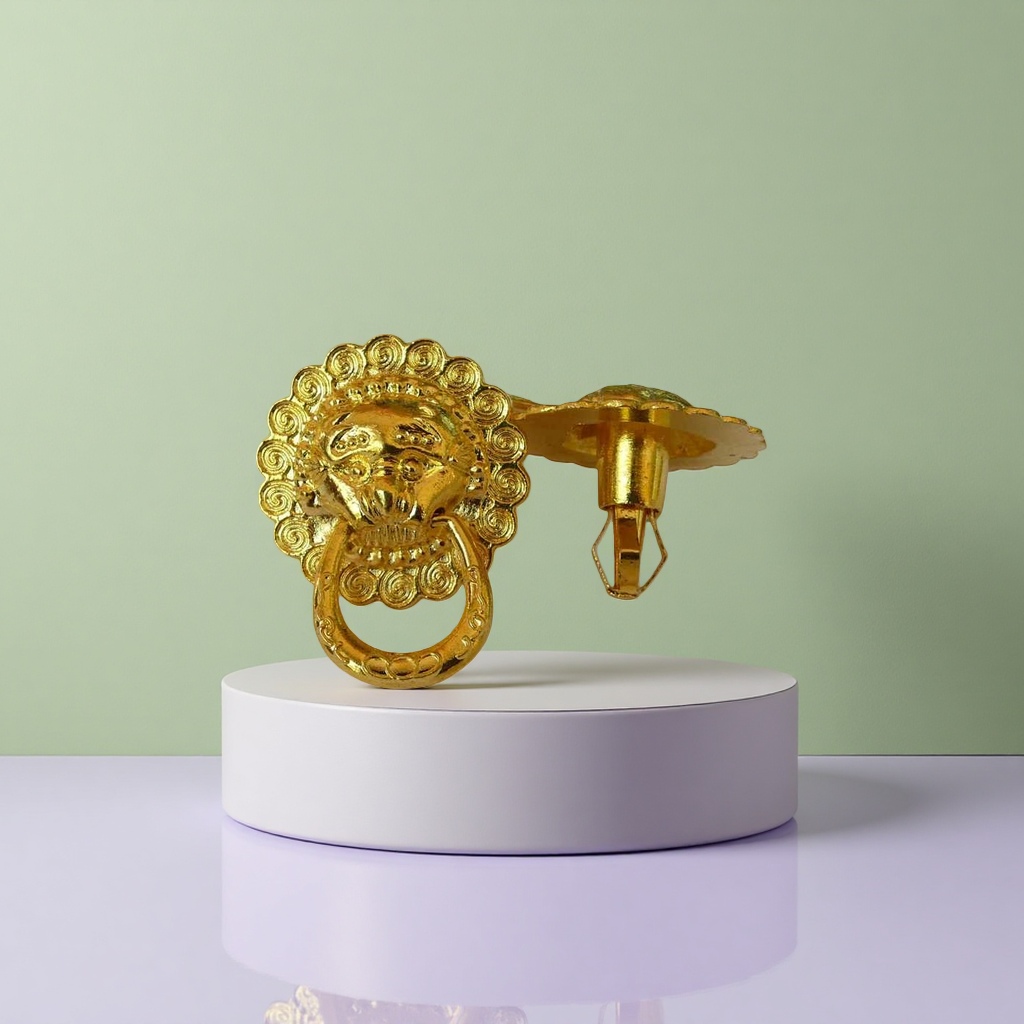 Anillo de puerta de cabeza de león de oro puerta vintage de cobre accesorios decorativos para el hogar patio decoración de puerta de estilo chino Application Scenario