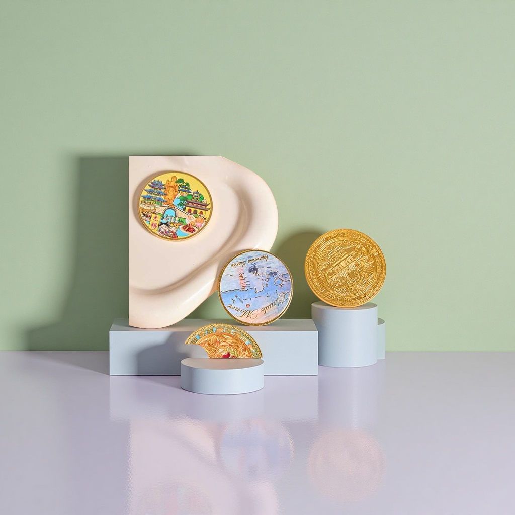 Customized commemorative coins are exclusive metal material collectible gifts Specification image
