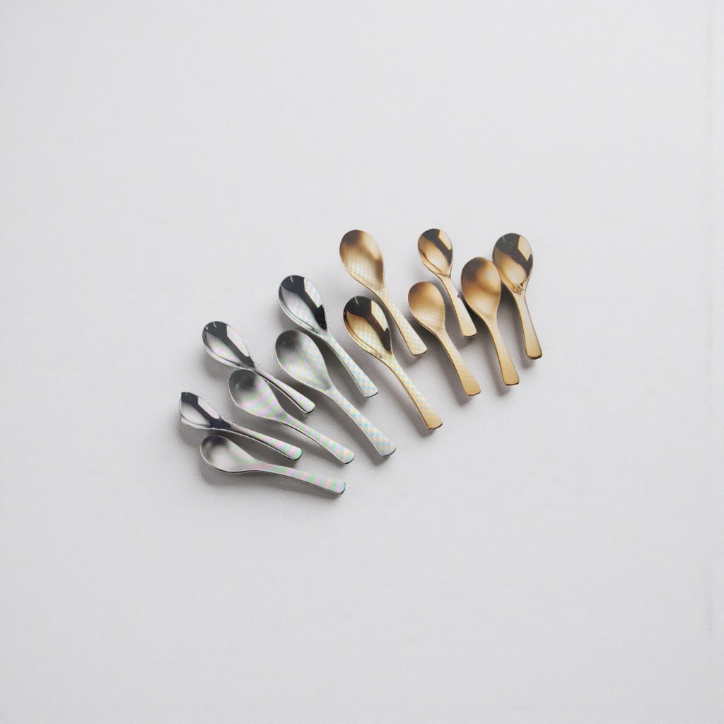 Stainless steel metal spoons, household thickened dining spoons, coffee spoons, tea spoons and dessert spoons Specification image