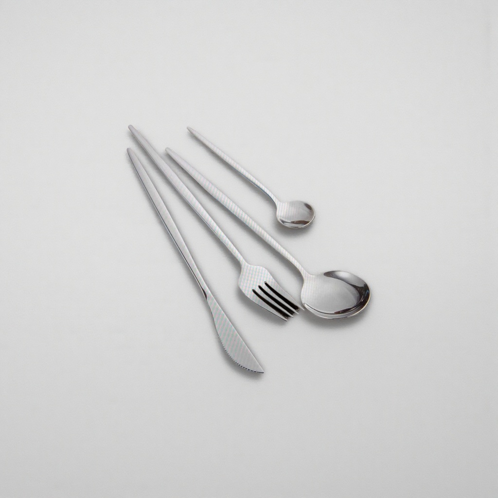 Stainless steel knife, fork and spoon set, three-piece tableware set, durable and rust-proof, household Western dining supplies Application Scenario