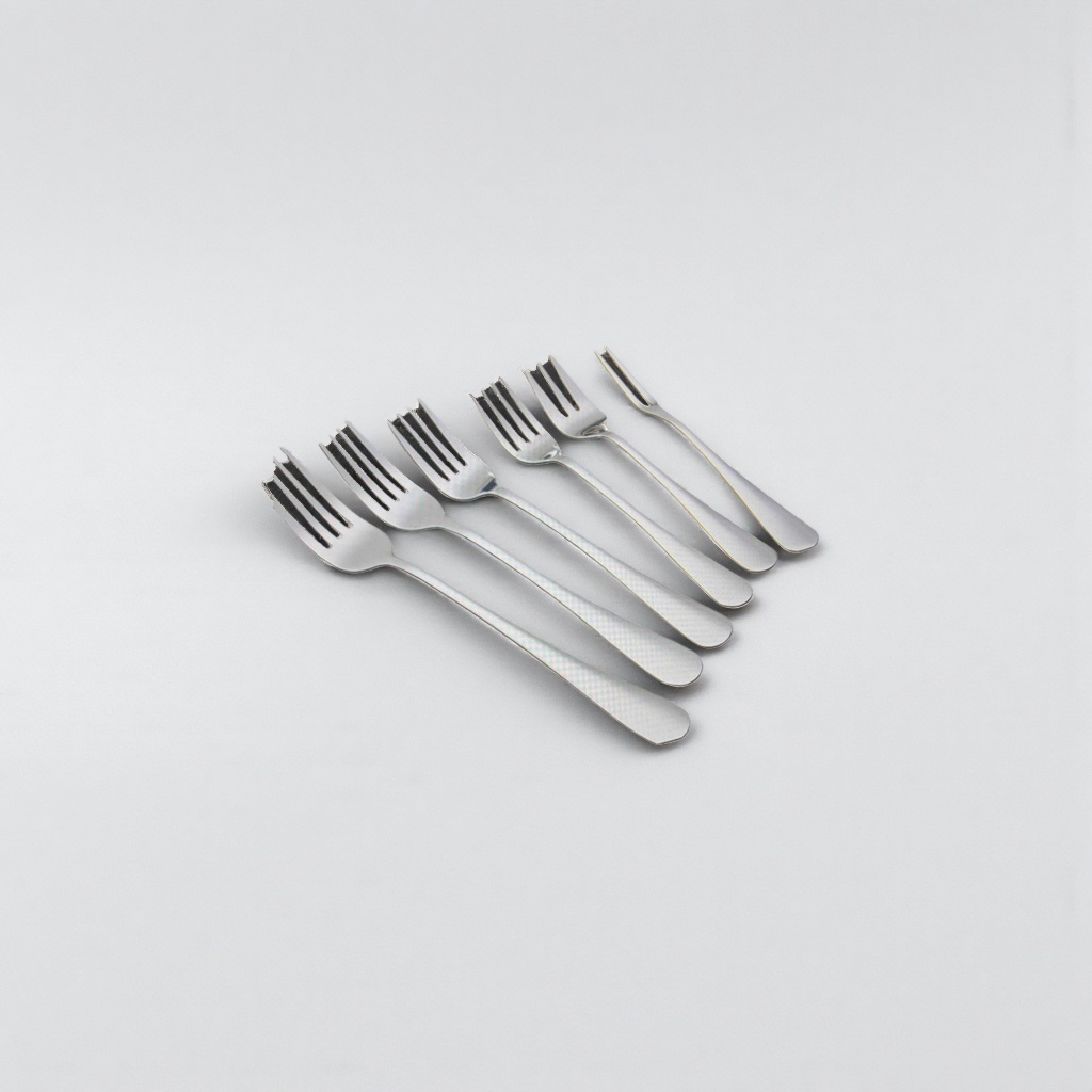 Silver fork, stainless steel fork, household Western-style fork, high appearance level tableware set details Picture