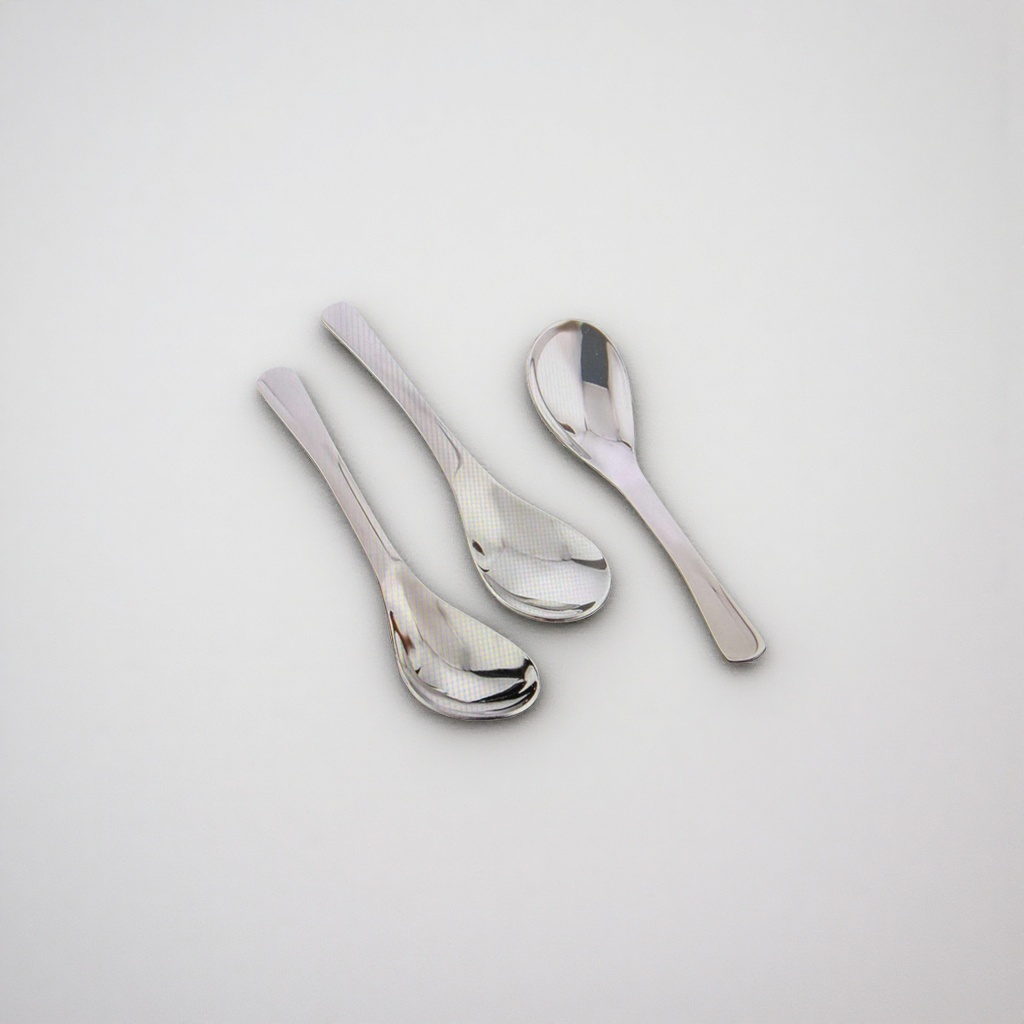 Stainless steel metal spoons, household thickened dining spoons, coffee spoons, tea spoons, dessert spoons, single pieces details Picture