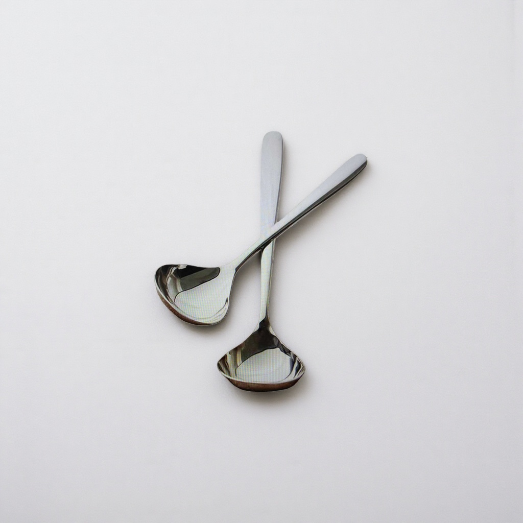 Stainless steel metal spoons, household thickened table spoons, coffee spoons, dessert spoons, single pieces details Picture