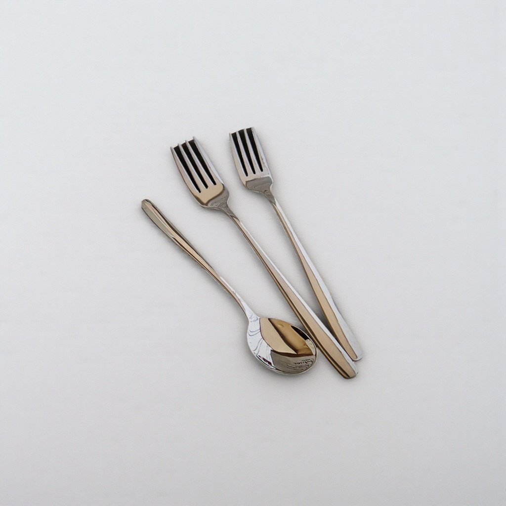 Stainless steel tableware set for forks and spoons, portable for home use and travel, with compartments for storage Application Scenario