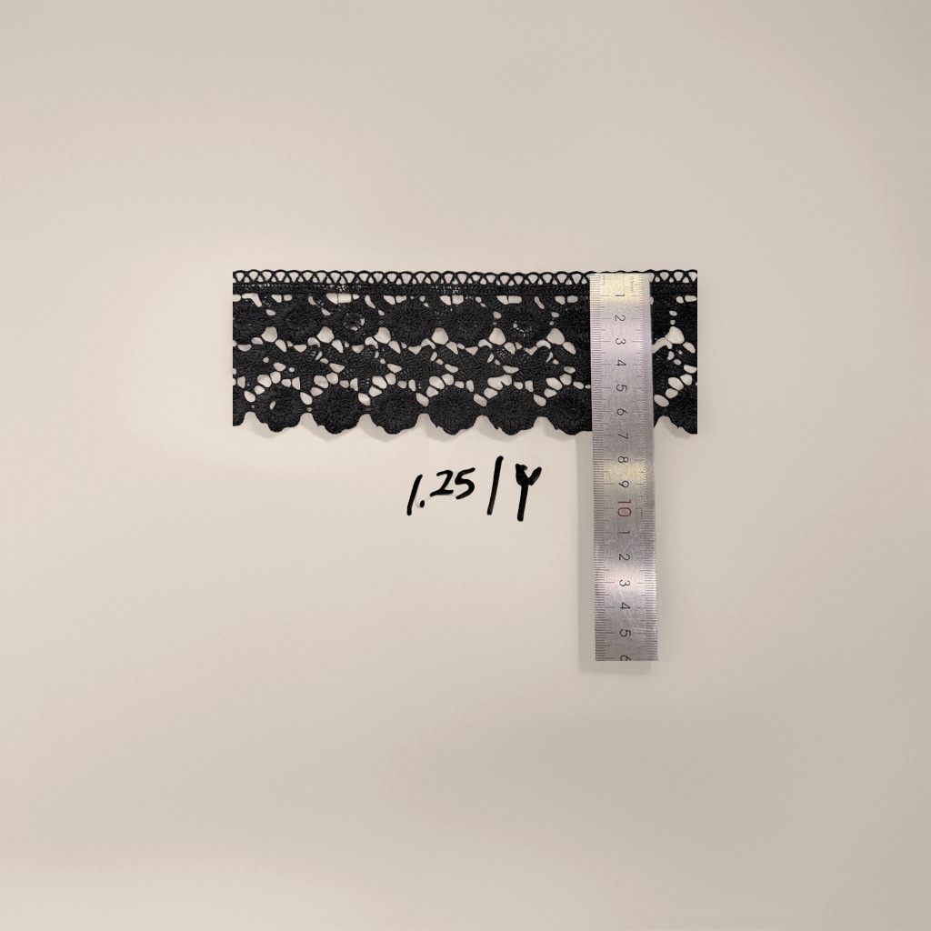 Black lace trim decorative fabric DIY manual auxiliary materials for sewing and cutting
