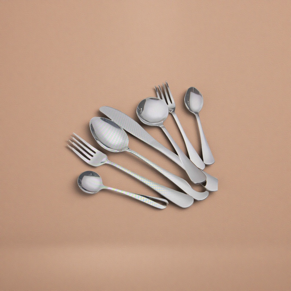 Stainless steel tableware set, three-piece knife, fork and spoon set, home, portable, travel, simple style Application Scenario