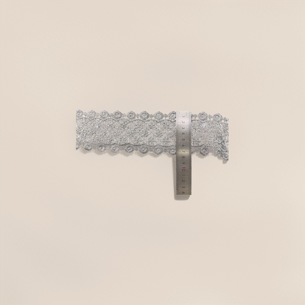 Grey lace trim decorative fabric, DIY clothing and home sewing accessories Application Scenario
