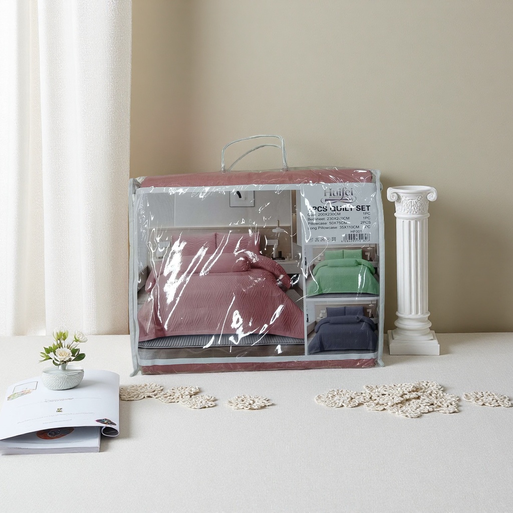 Pure cotton bedding set, four-piece set, duvet cover, bed sheet pillowcase, all cotton printed, skin-friendly and soft Specification image