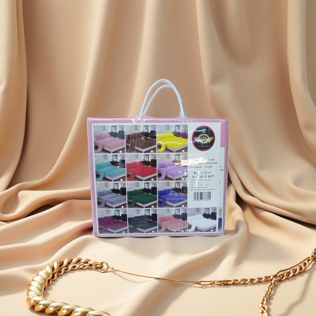 The bedding set includes a packaging bag, pure cotton four-piece set, duvet cover, pillowcase and bed sheet Application Scenario