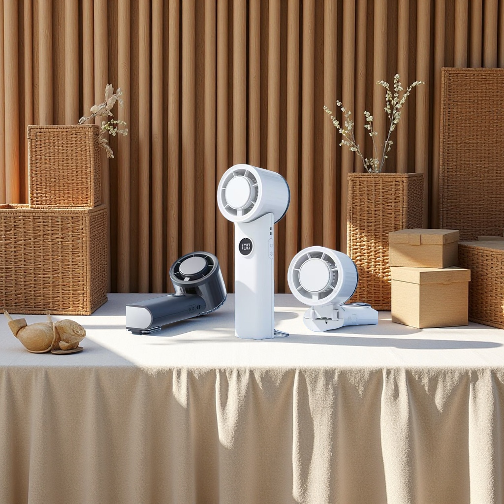 The new generation of cooling small air conditioner, handheld fan, portable USB charging, silent and strong wind force details Picture
