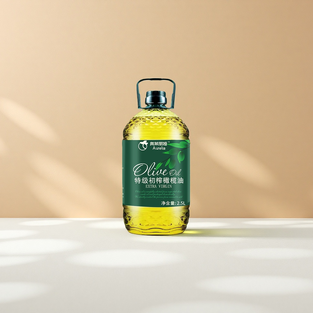Imported bottled extra virgin olive oil for Mediterranean-style cold dishes and cooking