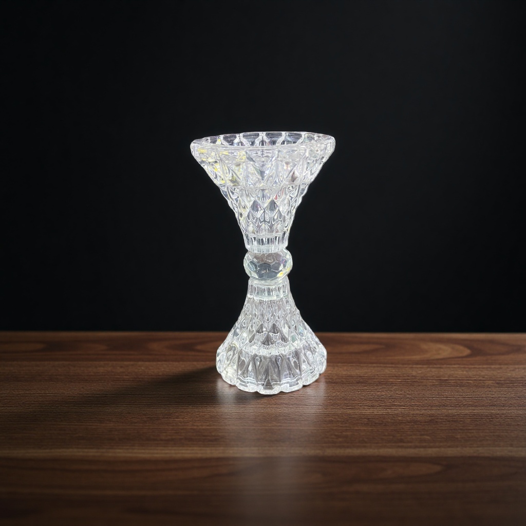 Transparent glass candlesticks, simple and modern home decoration items, high borosilicate heat-resistant 144258915 details Picture