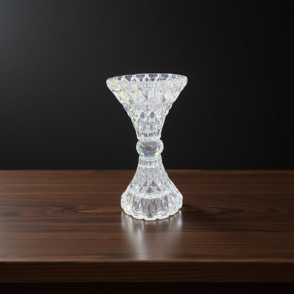 Transparent glass candlesticks, simple and modern home decoration items, high borosilicate heat-resistant 144258915 Specification image