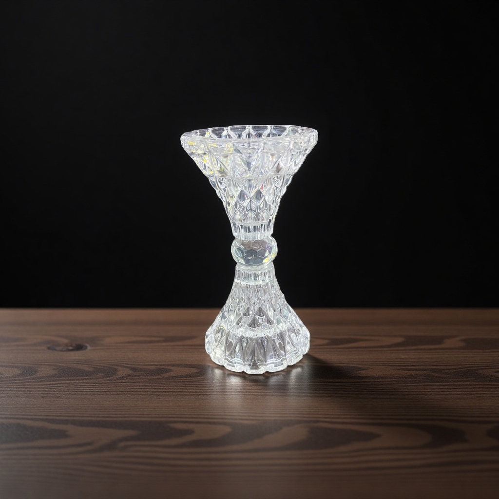 Transparent glass candlesticks, simple and modern home decoration items, high borosilicate heat-resistant 144258915