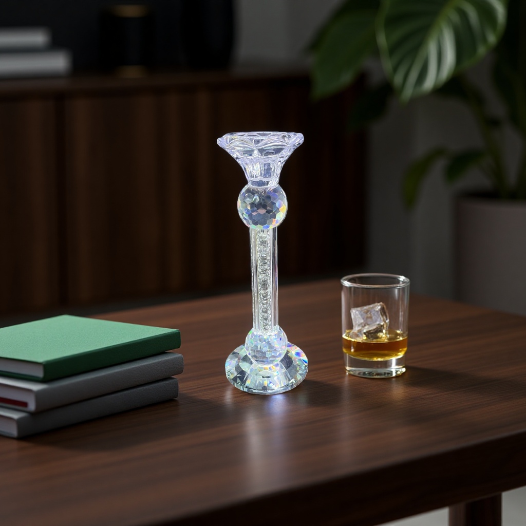 Crystal candlesticks, home decorative items, living room and bedroom, retro style candle holders Application Scenario